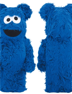 Bearbrick x Sesame Street Cookie Monster Costume Ver 1000% สินค้าเปิดโชว์