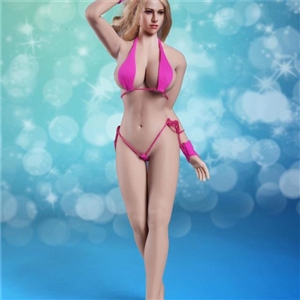 JIAOU DOLL JOQ-09F-BS Wheaten Skin   New White Skin 1/6 European Shape Non Detachable Foot Big Bust Female Body Action Figure Collectibles Toys
