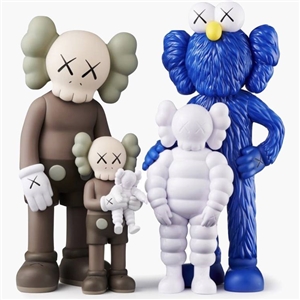 KAWS FAMILY Figures Brown/Blue/White