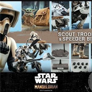 Hot Toys - TMS017 - The Mandalorian : Scout Trooper and Speeder Bike Collectible Set