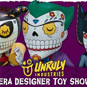Unruly Designer  Batman& Joker & Harley Calavera