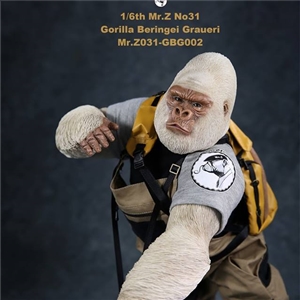 Mr.Z MR.Z031-GBG002 WHITE  Gorilla Beringei Graueri  with replaceable head and moveable upper limbs
