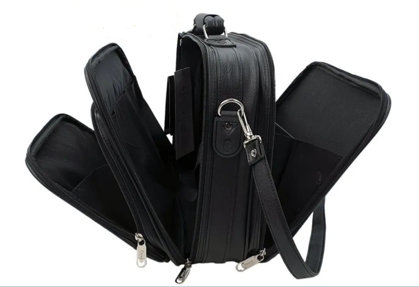 กระเป๋ากระเป๋าสะพายไหล่ Coni Cocci ไซส์ L กระเป๋าใส่เอกสาร กระเป๋าถือขนาด 15-17-18 (Black)