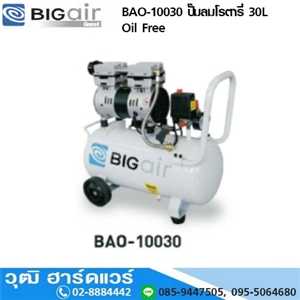 [BAO-10030-BIG] BIGAIR BAO-10030 ปั๊มลมโรตารี่ 30L Oil Free