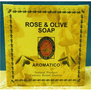 [Rose & Olive Soap ] สบู่สมุนไพรกุหลาบและน้ำมันมะกอก มาดามเฮง Rose & Olive Soap 