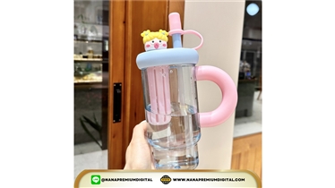 แก้วน้ำใสไซส์จุใจ 900 มิลลิลิตร ของพรีเมียมดีไซน์สนุก