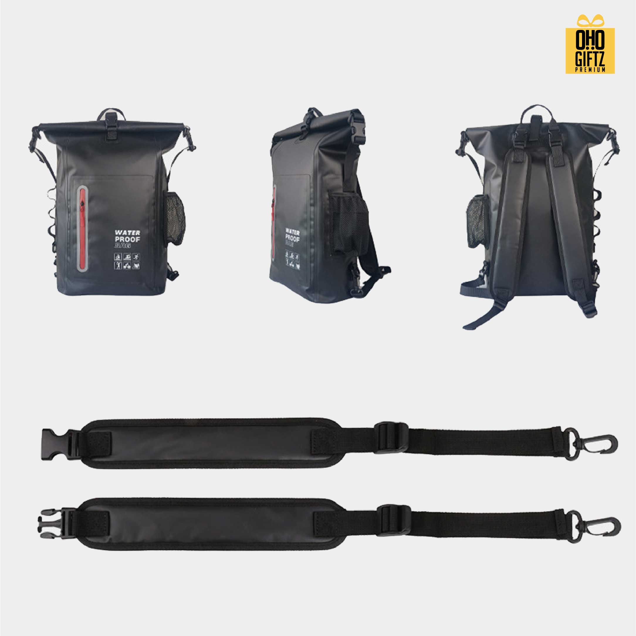 กระเป๋าเป้กันน้ำ Dry Bag Backpack สกรีนโลโก้ ทำเป็นของพรีเมี่ยม